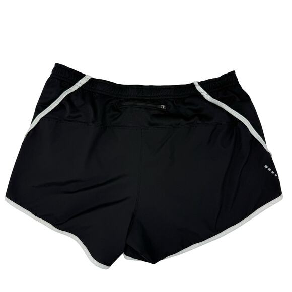 The North Face Shorts Women's Large Black with White Trim Built in Underwear - Picture 2 of 7